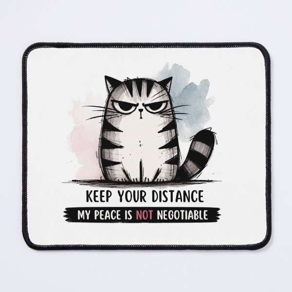Item preview, Keep Your Distance, My Peace Is Not Negotiable – Grumpy Cat Quote designed and sold by AnyGil.