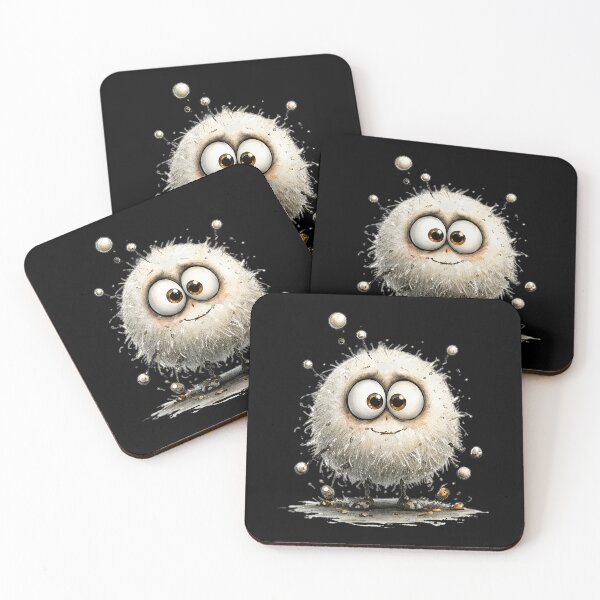 Item preview, Cute Fluffy White Monster designed and sold by Teeny Quities.