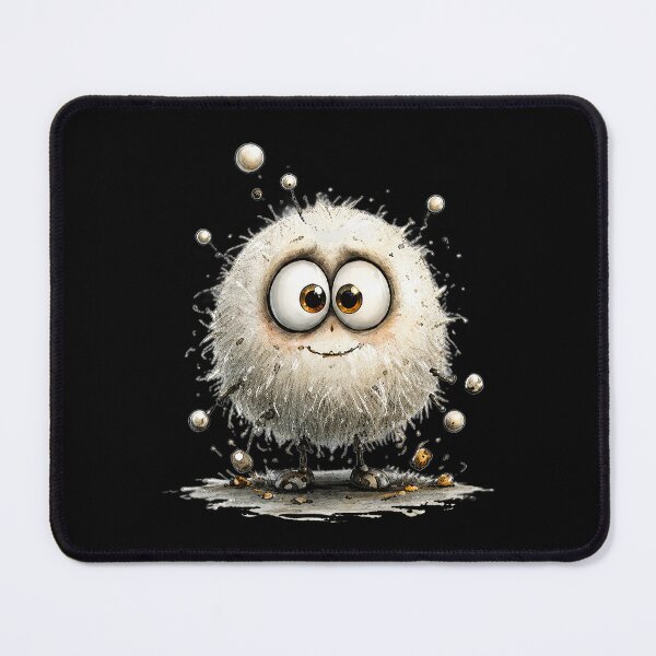 Item preview, Cute Fluffy White Monster designed and sold by Teeny Quities.