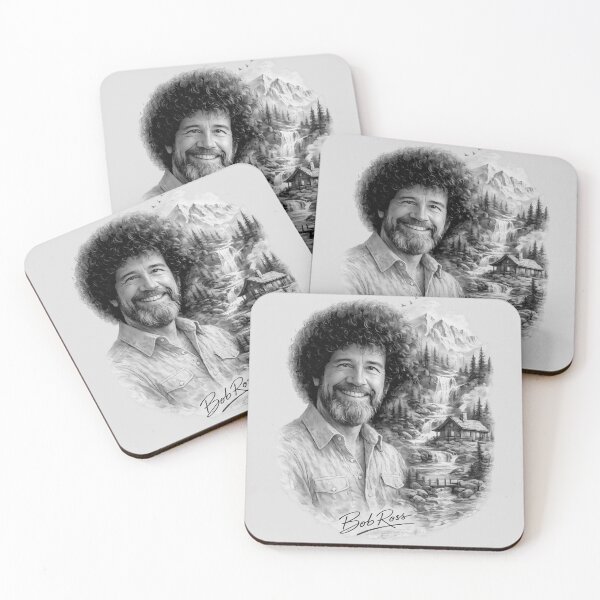 Item preview, Bob Ross Hand-Drawn Nature Portrait designed and sold by karamram.