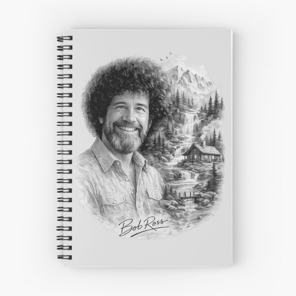 Item preview, Bob Ross Hand-Drawn Nature Portrait designed and sold by karamram.