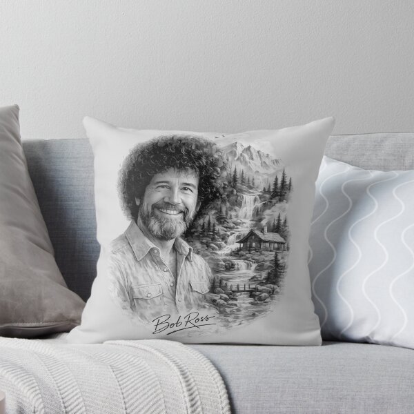 Item preview, Bob Ross Hand-Drawn Nature Portrait designed and sold by karamram.