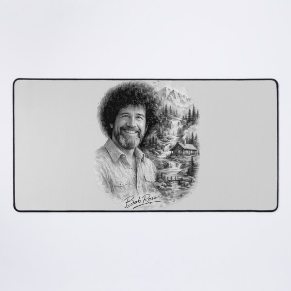 Item preview, Bob Ross Hand-Drawn Nature Portrait designed and sold by karamram.