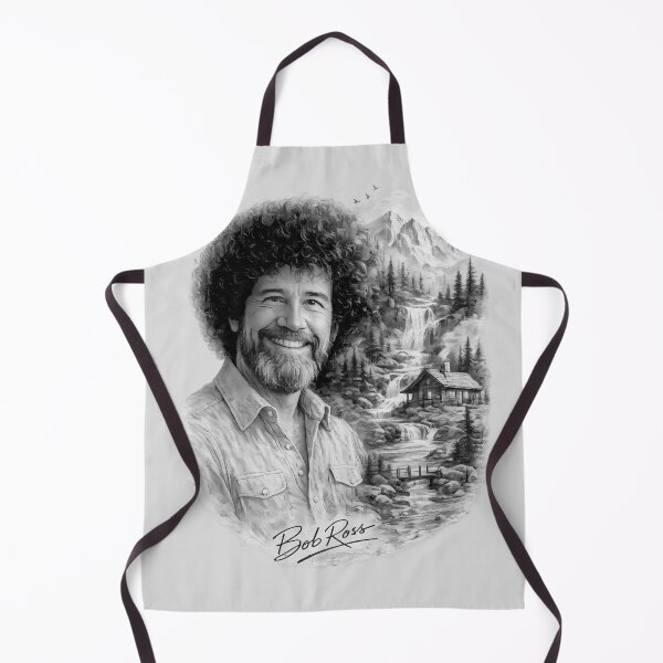 Item preview, Bob Ross Hand-Drawn Nature Portrait designed and sold by karamram.