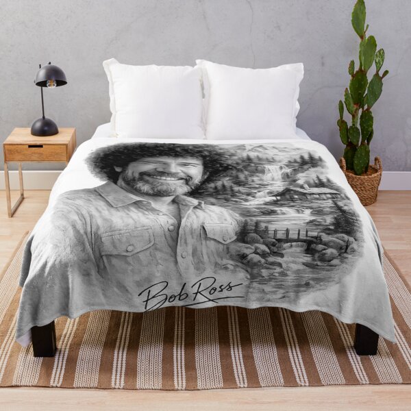 Item preview, Bob Ross Hand-Drawn Nature Portrait designed and sold by karamram.