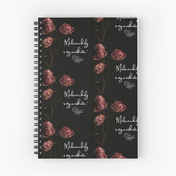 Item preview, Melancholy Dead Roses Dark Academia Quote Dark Botanical  designed and sold by WildWoodlandWitch.