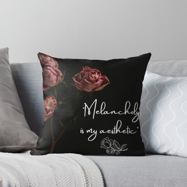 Item preview, Melancholy Dead Roses Dark Academia Quote Dark Botanical  designed and sold by WildWoodlandWitch.