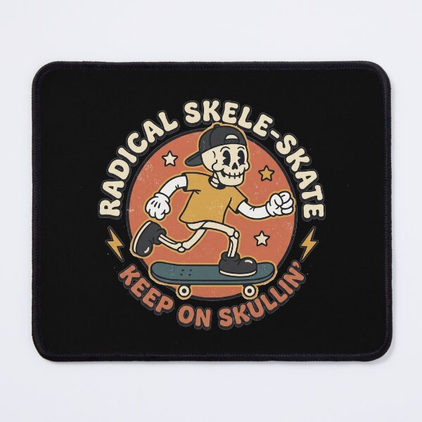 Item preview, Radical Skele-Skate Keep On Skullin' Retro Skateboard Skeleton designed and sold by Josh Thompson.