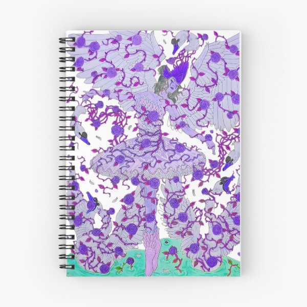 Item preview, Gothic Ballerina Purple Rose Swan Fantasy Art designed and sold by anapldv.