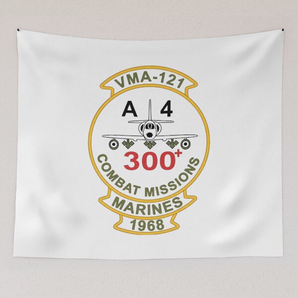 Item preview, USMC VMA-121 Green Knights A-4 Skyhawk 300+ Combat Missions 1968 Patch designed and sold by CharlieDesings.