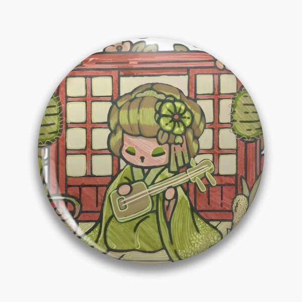 Item preview, Cute Japanese Geisha Playing Shamisen Art designed and sold by anapldv.