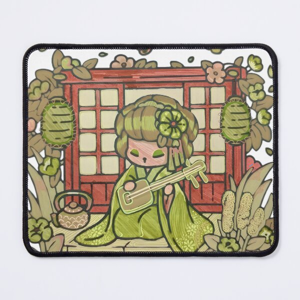 Item preview, Cute Japanese Geisha Playing Shamisen Art designed and sold by anapldv.
