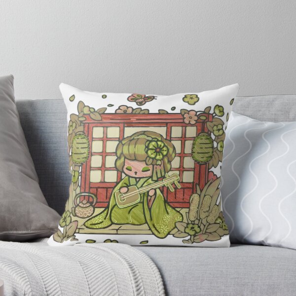 Item preview, Cute Japanese Geisha Playing Shamisen Art designed and sold by anapldv.
