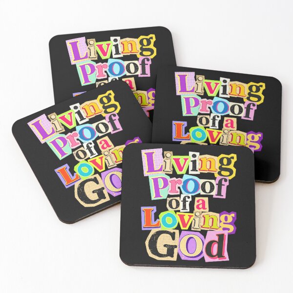 Item preview, Living Proof of a Loving God Christian Y2K Collage Typography Faith designed and sold by BoldThreadLab.