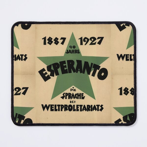 Item preview, Vintage Esperanto Poster | 40th Anniversary Art Print | 1927 Bauhaus Style | Green Star Design | Socialist Movement Decor designed and sold by artofuniverse.