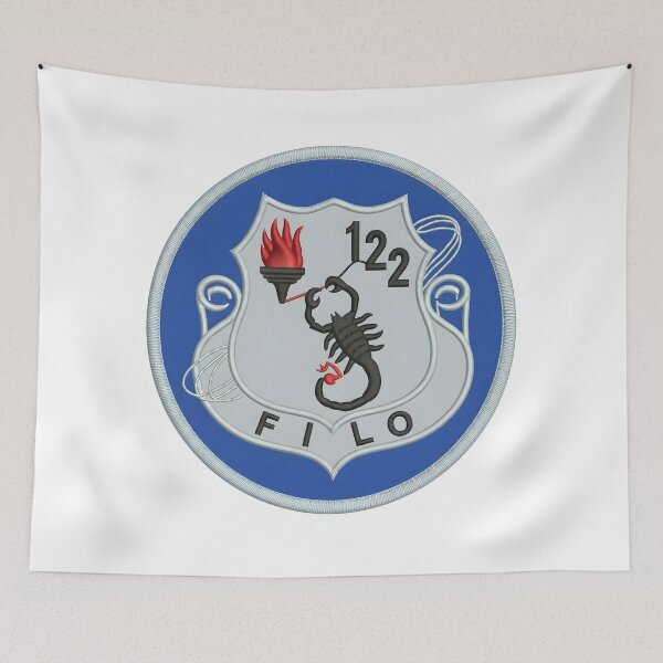 Item preview, USAF 122nd Fighter Wing "FILO" Black Scorpion Heraldic Crest Patch designed and sold by CharlieDesings.