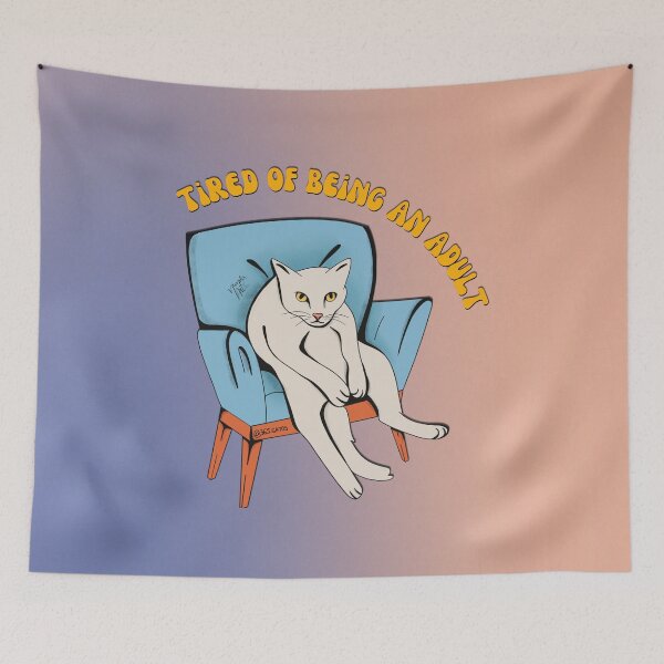 Item preview, Tired of Being an Adult | Grumpy Cat Funny Illustration designed and sold by StudioNunih.