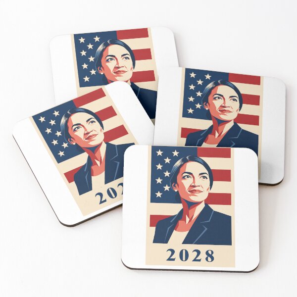 Item preview, Alexandria Ocasio-Cortez 2028 Poster | AOC Campaign Art | Patriotic USA Election Vintage Style designed and sold by FHdesigns.