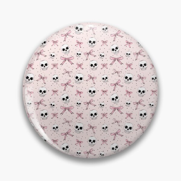 Item preview, Pink and Black Skulls and Bows Halloween Pattern  designed and sold by LouieVanille.