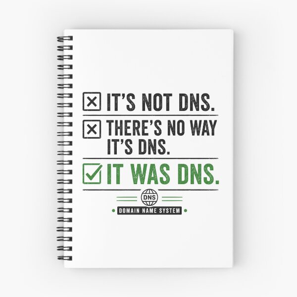 Item preview, It Was DNS Funny Sysadmin Design designed and sold by Mosslume Studio.