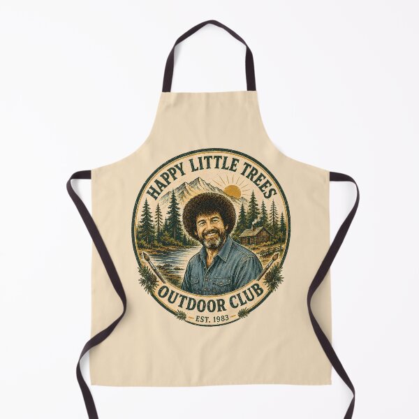 Item preview, Bob Ross Happy Little Trees Vintage Outdoor Club Badge designed and sold by karamram.