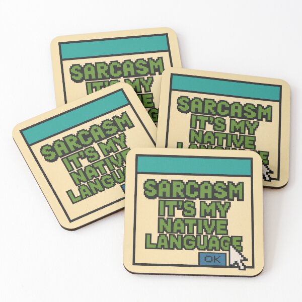 Item preview, Sarcasm Is My Native Language – Retro Pixel Humor designed and sold by Mad Factory Designs.