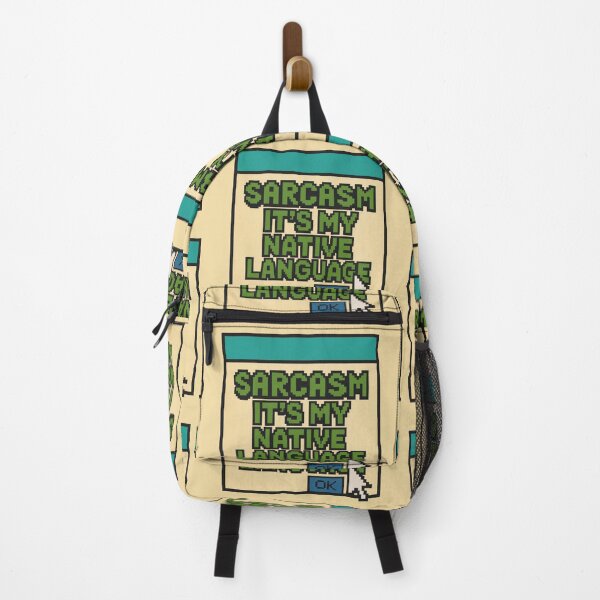 Item preview, Sarcasm Is My Native Language – Retro Pixel Humor designed and sold by Mad Factory Designs.