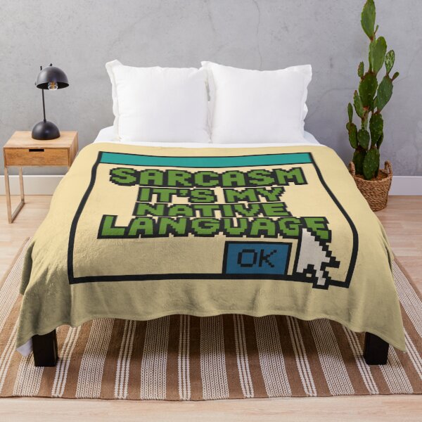 Item preview, Sarcasm Is My Native Language – Retro Pixel Humor designed and sold by Mad Factory Designs.