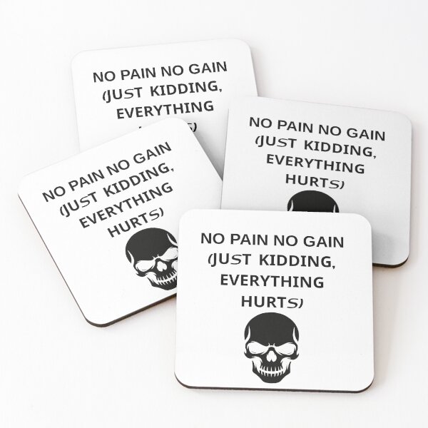 Item preview, NO PAIN NO GAIN JUST KIDDING FUNNY GYM WORKOUT designed and sold by eihabo.