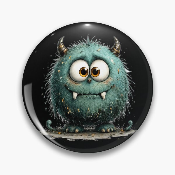 Item preview, Cute Teal Horned Monster designed and sold by Teeny Quities.
