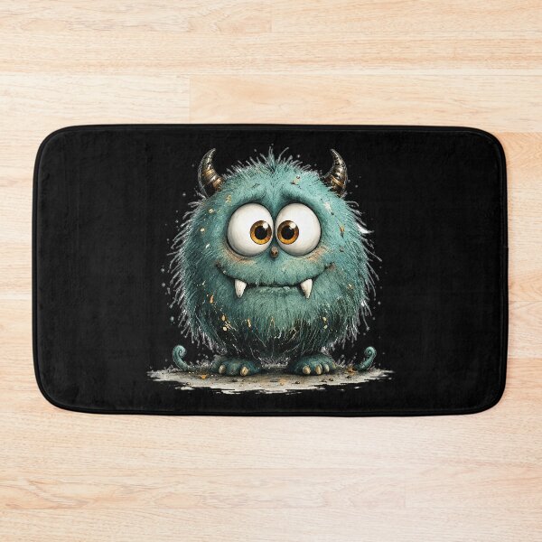 Item preview, Cute Teal Horned Monster designed and sold by Teeny Quities.