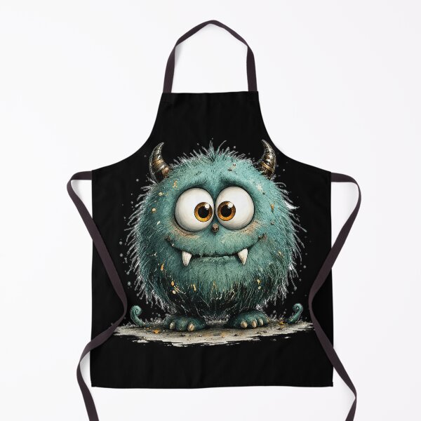 Item preview, Cute Teal Horned Monster designed and sold by Teeny Quities.