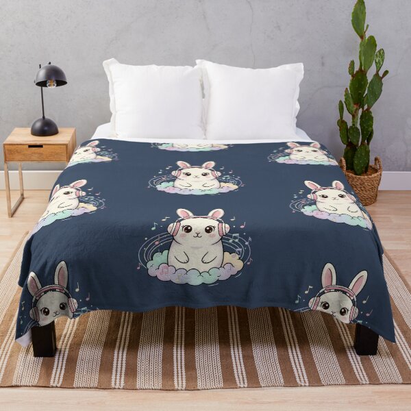 Item preview, Cute Bunny Listening to Music designed and sold by Zee Choice.