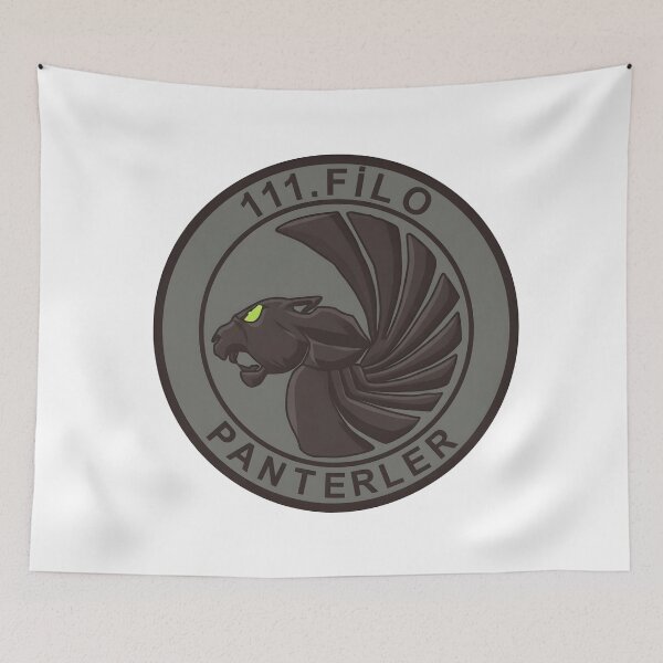 Item preview, Turkish Air Force 111th Fighter Squadron "Panterler" Subdued Patch designed and sold by CharlieDesings.