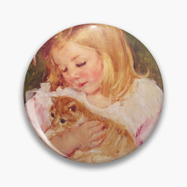 Item preview, Girl Holding a Cat Mary Cassatt art designed and sold by ArtUnova.