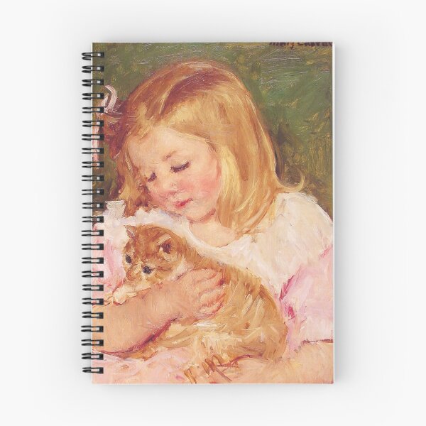 Item preview, Girl Holding a Cat Mary Cassatt art designed and sold by ArtUnova.