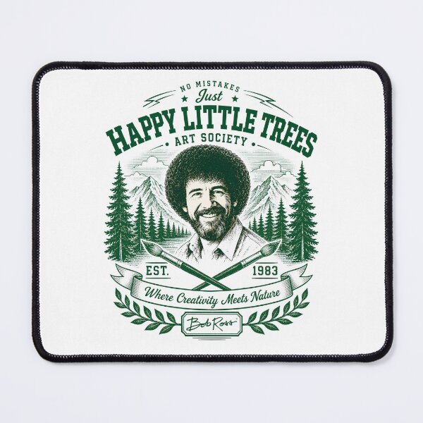 Item preview, Bob Ross Happy Little Trees Art Society Vintage Outdoor Badge designed and sold by karamram.