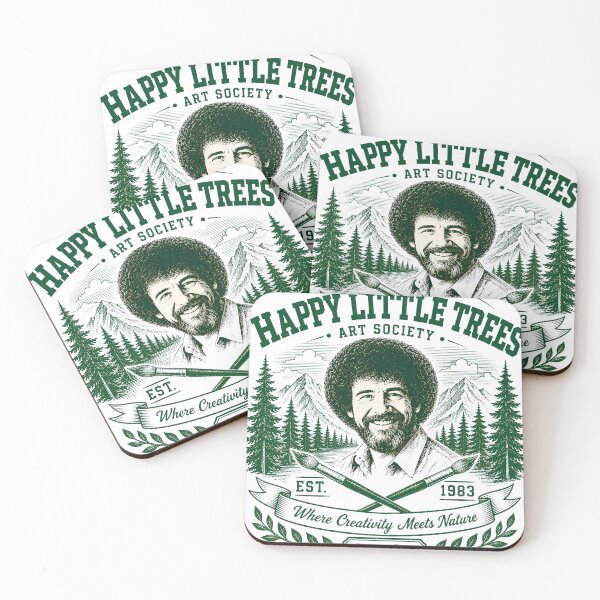 Item preview, Bob Ross Happy Little Trees Art Society Vintage Outdoor Badge designed and sold by karamram.
