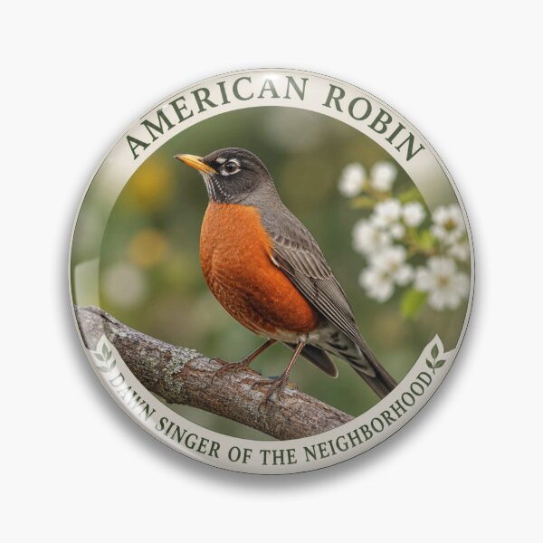 Item preview, American Robin – North American Songbird Photography for Nature Lovers & Birdwatchers designed and sold by The Digital Compass.