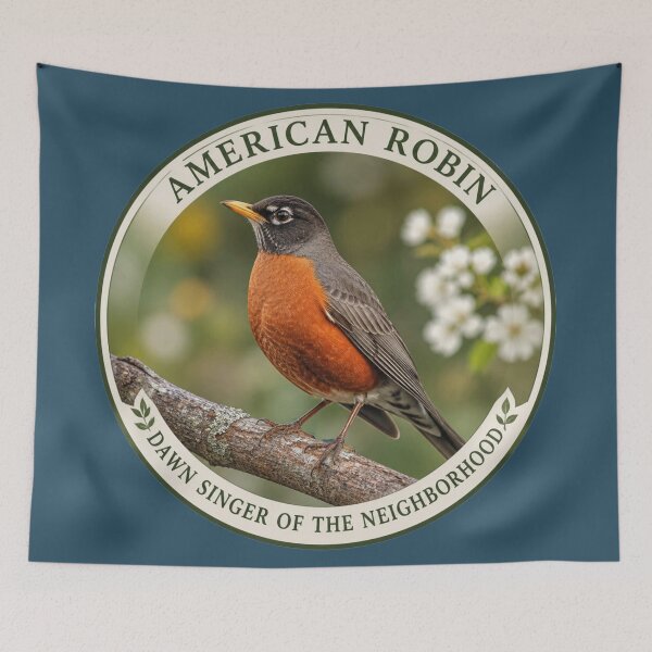 Item preview, American Robin – North American Songbird Photography for Nature Lovers & Birdwatchers designed and sold by The Digital Compass.