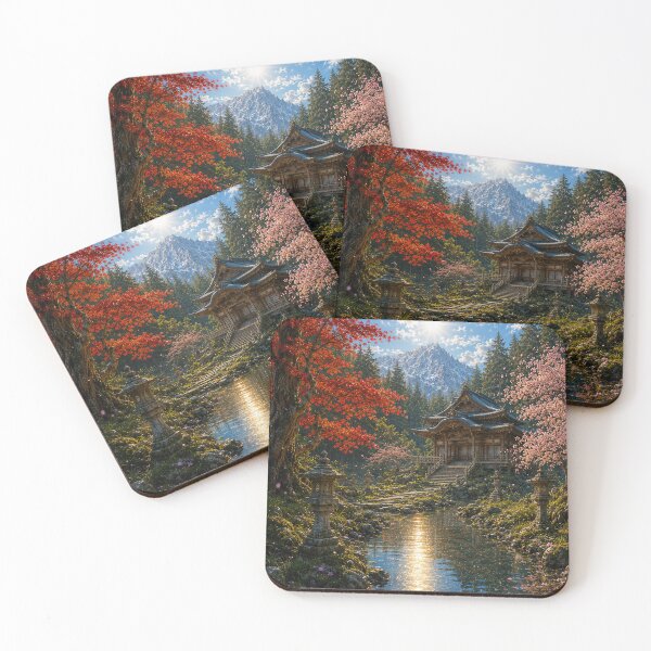 Item preview, Japanese temple under the sun designed and sold by Pixel Otaku Gallery.