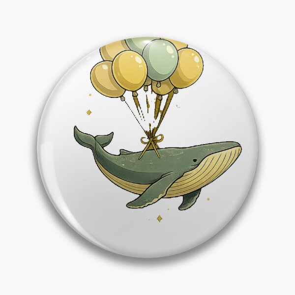 Item preview, Flying whale with balloon  designed and sold by Velnox.co.