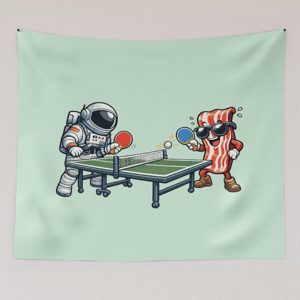 Item preview, Astronaut Bacon Ping Pong designed and sold by BROHLine Studio.