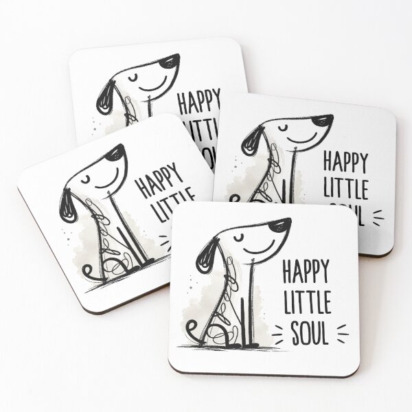 Item preview, Happy Little Soul - Cute Minimalist Dog Illustration Quote designed and sold by AnyGil.