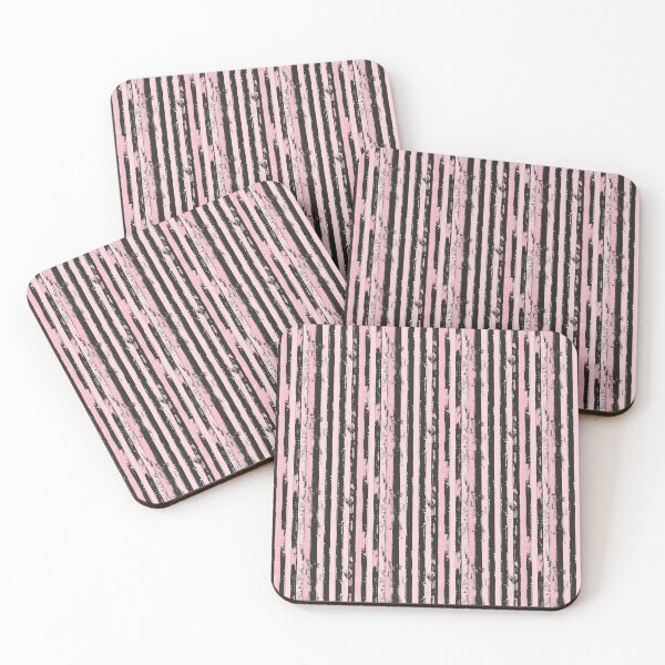 Item preview, Black and Pink Distressed Stripes Halloween Pattern  designed and sold by LouieVanille.
