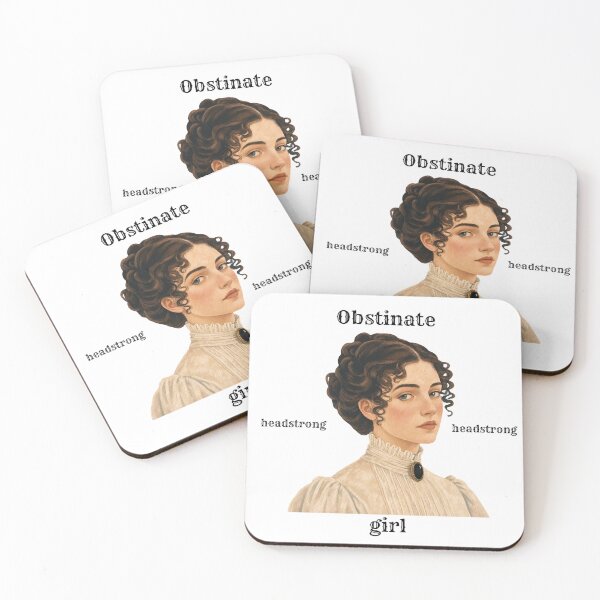 Item preview, Obstinate Headstrong Girl Jane Austen Pride and Prejudice Art designed and sold by busesplace.