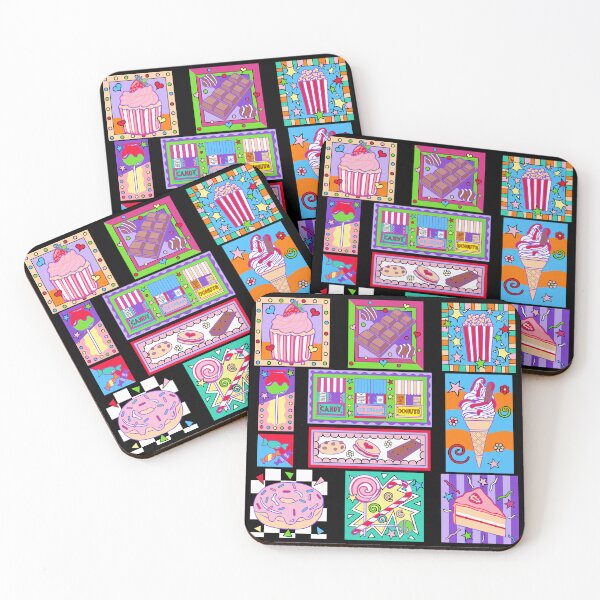 Item preview, Cute Nostalgic Sweet Treats Patchwork Montage designed and sold by kitschandkawaii.