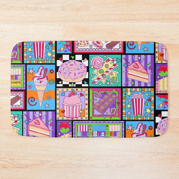 Item preview, Cute Nostalgic Sweet Treats Patchwork Montage designed and sold by kitschandkawaii.