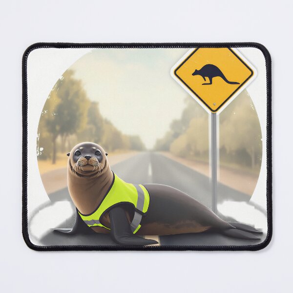 Item preview, Safety Seal - Kangaroo Crossing Australia Humor designed and sold by Swizzy2vore.