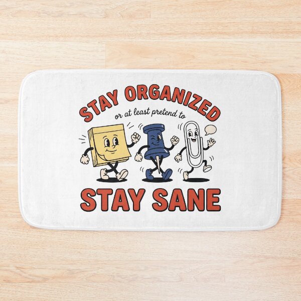 Item preview, Stay Organized Stay Sane | Funny Productivity Office Workspace Graphic T-Shirt designed and sold by StickerNestYou.